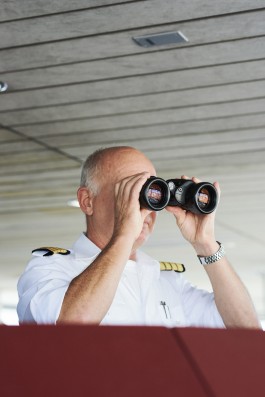 Fotografie vom Kapitän der Fähre Robin Hood 